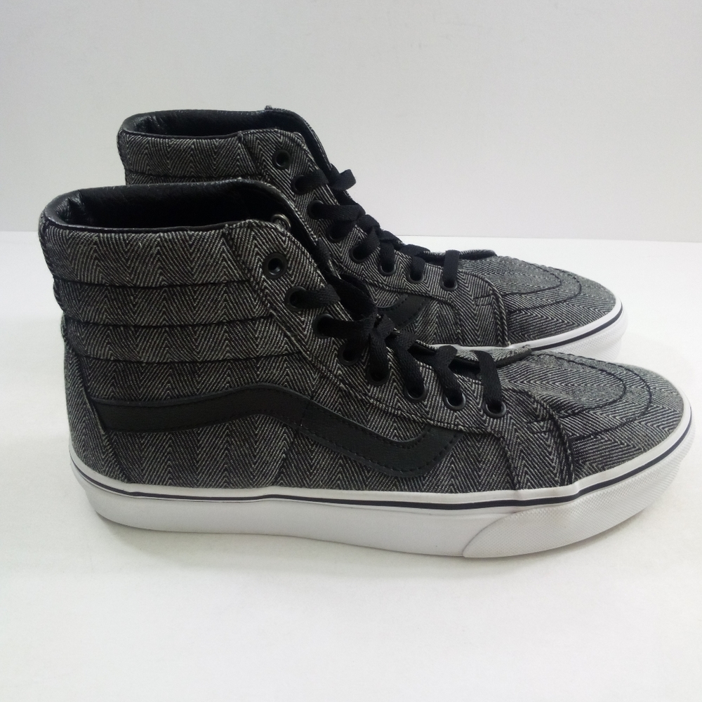 Vans Sk8-Hi Men 8 Women 9.5 Gray Black Skateboarding Shoes